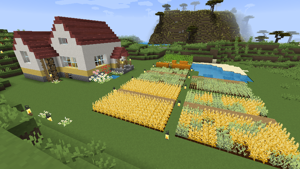 Minecraftで 農園と植林場
